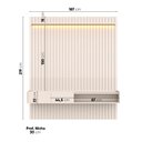 Ver imagem 3 de Painel para TV até 75 Polegadas Ripado com LED Nicho e Prateleira 100% MDF 219CMX187CM Vitoria Regia Yescasa Bege