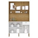 Ver imagem 1 de Kit Cozinha Ambiente Style 6 Portas Freijó Supremo Ripado - Kits Paraná