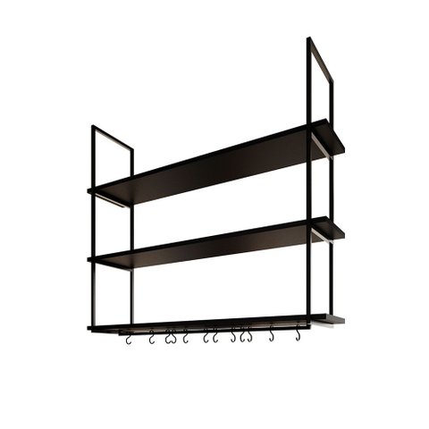 Nicho de Teto Indústrial Denver 120cm Preto