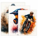 Ver imagem 4 de Kit 3 Quadro Decorativo Motocross Enduro Trilha Quarto Moto Qualidade Premium 28x20cm