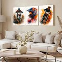 Ver imagem 3 de Kit 3 Quadro Decorativo Motocross Enduro Trilha Quarto Moto Qualidade Premium 28x20cm