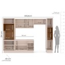 Ver imagem 3 de Armário de Cozinha Modulada Completa 5 Peças 306,8cm sem Tampo 250037 Koya Politorno Móveis