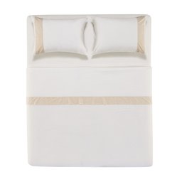 Jogo de Cama King 4 Peças Karsten Mariz Branco/Deserto - 2