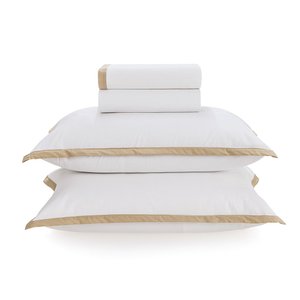 Jogo de Cama King 4 Peças Karsten Mariz Branco/Deserto