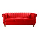 Ver imagem 4 de Sofá Chesterfield Realeza 3 Lugares Decoração Retrô Vermelho