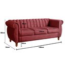Ver imagem 3 de Sofá Chesterfield Realeza 3 Lugares Decoração Retrô