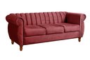 Ver imagem 2 de Sofá Chesterfield Realeza 3 Lugares Decoração Retrô Vermelho Bordô