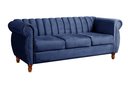 Ver imagem 2 de Sofá Chesterfield Realeza 3 Lugares Decoração Retrô Azul Marinho