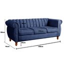 Ver imagem 3 de Sofá Chesterfield Realeza 3 Lugares Decoração Retrô