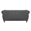 Ver imagem 5 de Sofá Chesterfield Realeza 3 Lugares Decoração Retrô Cinza Grafite