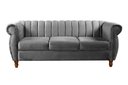 Ver imagem 4 de Sofá Chesterfield Realeza 3 Lugares Decoração Retrô Cinza Grafite