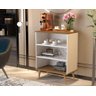 Aparador Buffet Bruno Moderno Pés Palito - Off White/freijó - 1