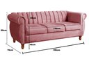 Ver imagem 3 de Sofá Chesterfield Realeza 3 Lugares Decoração Retrô Rosa