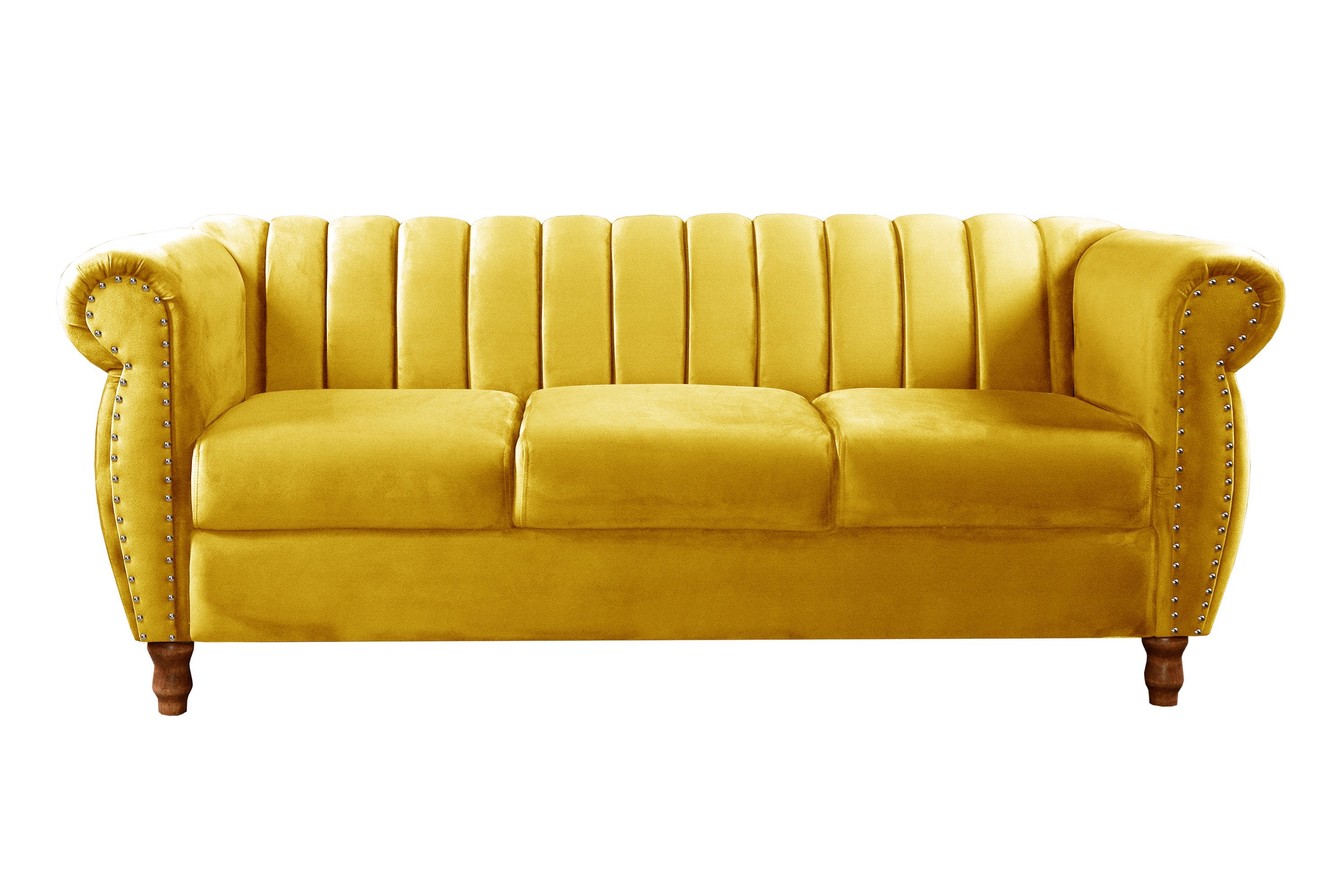 Sofá Chesterfield Realeza 3 Lugares Decoração Retrô - 4