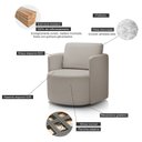 Ver imagem 5 de Poltrona para Sala de Estar Dakota Decorativa Pés Giratório Bege