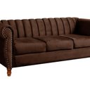 Ver imagem 2 de Sofá Chesterfield Realeza 3 Lugares Decoração Retrô Marrom