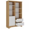 Estante para Livros Space 1 Porta 2 Gavetas Olmo/branco - Artany Móveis - 4