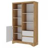 Estante para Livros Space 1 Porta 2 Gavetas Olmo/branco - Artany Móveis - 3