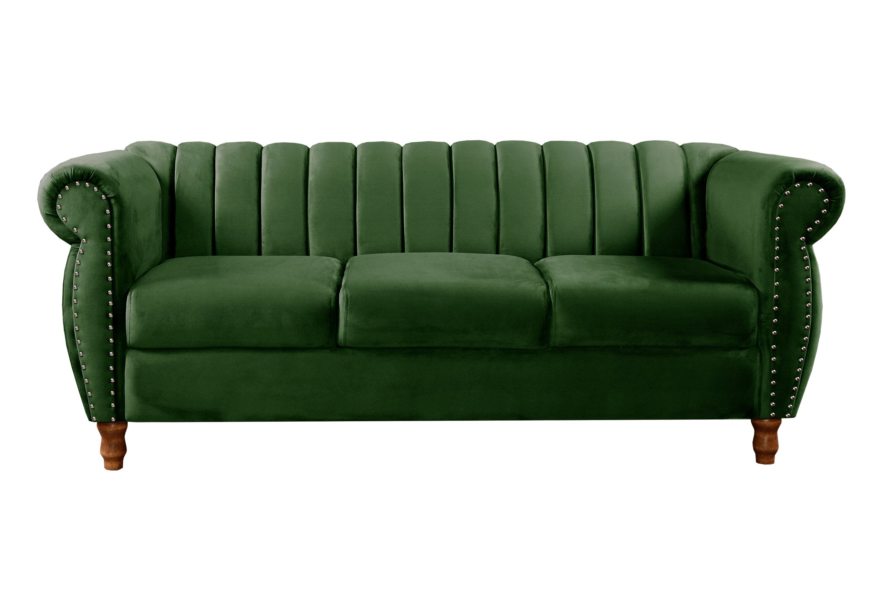 Sofá Chesterfield Realeza 3 Lugares Decoração Retrô - 4