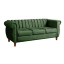 Ver imagem 2 de Sofá Chesterfield Realeza 3 Lugares Decoração Retrô Verde