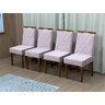 Conjunto 4 Cadeiras de Jantar Rosa 11 Luana - 1
