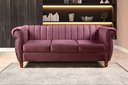Ver imagem 1 de Sofá Chesterfield Realeza 3 Lugares Decoração Retrô Roxo