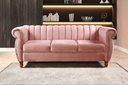 Ver imagem 1 de Sofá Chesterfield Realeza 3 Lugares Decoração Retrô Rosa Rose