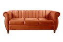 Ver imagem 4 de Sofá Chesterfield Realeza 3 Lugares Decoração Retrô Laranja Terracota