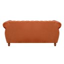 Ver imagem 5 de Sofá Chesterfield Realeza 3 Lugares Decoração Retrô Laranja Terracota