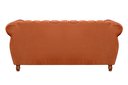 Ver imagem 5 de Sofá Chesterfield Realeza 3 Lugares Decoração Retrô Laranja Terracota