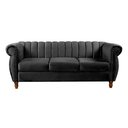 Ver imagem 4 de Sofá Chesterfield Realeza 3 Lugares Decoração Retrô Preto