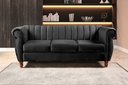 Ver imagem 1 de Sofá Chesterfield Realeza 3 Lugares Decoração Retrô Preto