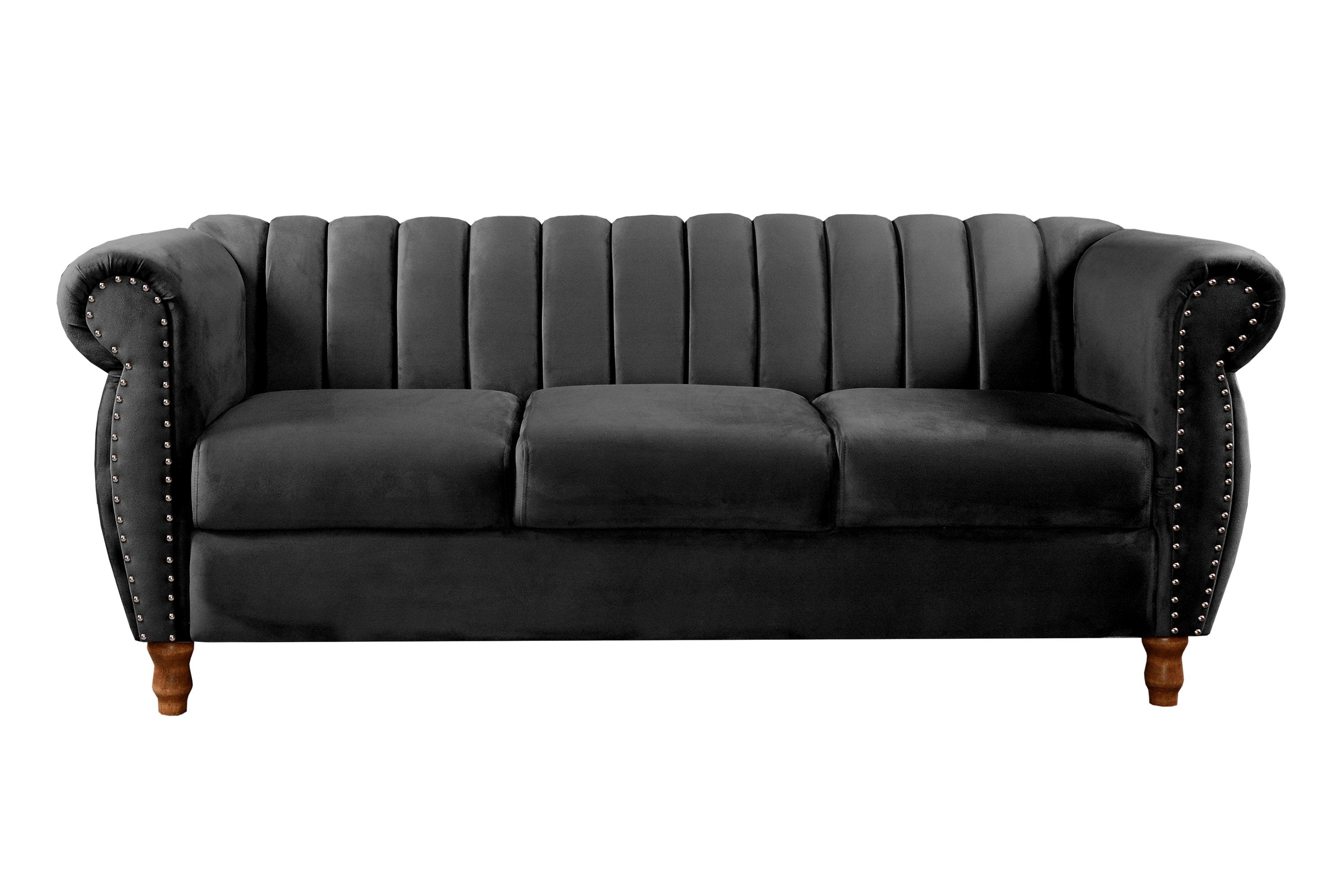 Sofá Chesterfield Realeza 3 Lugares Decoração Retrô - 4