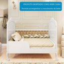 Ver imagem 7 de Berço Mini Cama 3 em 1 com Capitonê 100% MDF Maya Espresso Móveis Branco Brilho/Amêndoa