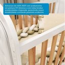 Ver mais imagens de Berço Mini Cama 3 em 1 com Capitonê 100% MDF Maya Espresso Móveis Branco Brilho/Amêndoa