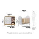 Ver imagem 4 de Quarto de Bebê Berço com Capitonê e Cômoda 4 Gavetas 100% MDF Maya Provençal Yescasa Branco/Brilho/Amêndoa