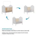 Ver imagem 6 de Quarto de Bebê Berço com Capitonê e Cômoda 4 Gavetas 100% MDF Maya Provençal Yescasa Branco/Brilho/Amêndoa