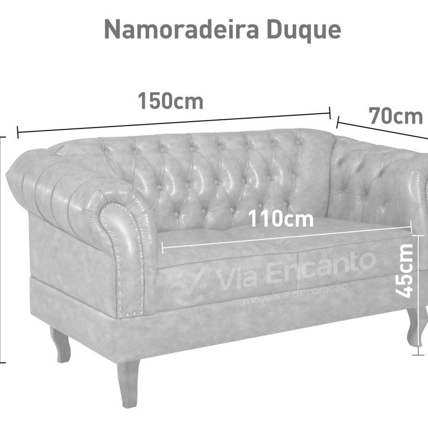 Namoradeira Chest 2 Lugares Duque Courano - 6