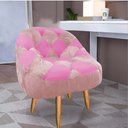 Ver imagem 2 de Kit 02 Poltrona Paloma Escritório Sala Pé Palito Suede Rosa Bebê e Suede Pink - Dominic Decor