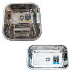Tanque Inox Pequeno Embutir Dotec com Cuba N2 56x34x17cm 430 - 1