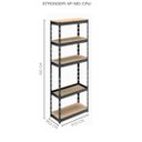 Ver imagem 3 de Armário Alto Multiúso -5 Prateleiras, Estrutura em Aço Carbono Stronger-5p-md Multivisao Mdf Cru