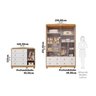 Quarto Infantil com Guarda-roupas e Cômoda com Janelas Maya Provençal Espresso Móveis - 4