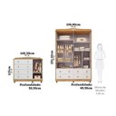 Ver imagem 4 de Quarto Infantil com Guarda-Roupas e Cômoda com Janelas Maya Provençal Yescasa Branco/Brilho/Amêndoa