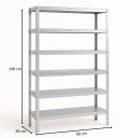 Ver imagem 3 de Estante Prateleira Aço Dupla 6 Bandeja 60cm Galvanizada - Rede Móveis