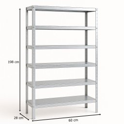 Estante Prateleira Aço Dupla 6 Bandeja 60cm Galvanizada - Rede Móveis - 3