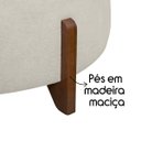 Ver imagem 6 de Poltrona Decorativa para Sala Thor Orgânica Tecido Bouclé Pés em Madeira Maciça:bege Claro