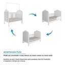 Ver imagem 5 de Quarto de Bebê Berço 3 em 1 Capitonê, Cômoda e Guarda Roupa MDF Maya Clássico Espresso Móveis Branco