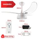 Ver imagem 2 de Ventilador de Teto Tron C/ Controle - Potente e Silencioso