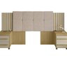Cabeceira Estofada Extensível Casal/queen/king com 2 Mesas de Apoio 4 Gavetas Suiça - 3