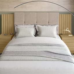 Cabeceira Estofada Extensível Casal/queen/king com 2 Mesas de Apoio 4 Gavetas Suiça - 2